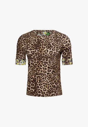 Marc Cain, Print T-shirt - melange schwarz