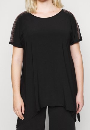 T-shirt med print - black