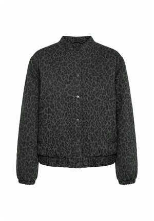 Studio Untold, LEOPARD PRINT BLOUSON - Bomberjakke - dark olive