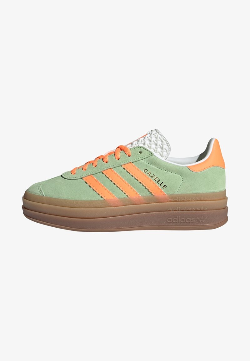 adidas Originals GAZELLE BOLD - Tossud - semi green spark screaming orange core white