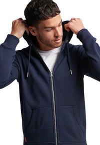 Superdry & Co ESSENTIAL LOGO ZIP  - Sweater met rits - dunkelblau