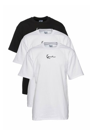 SMALL SIGNATURE 3 PACK ESSENTIAL TEE - T-shirts - white black
