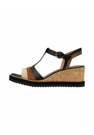 Wedge sandals - black comb