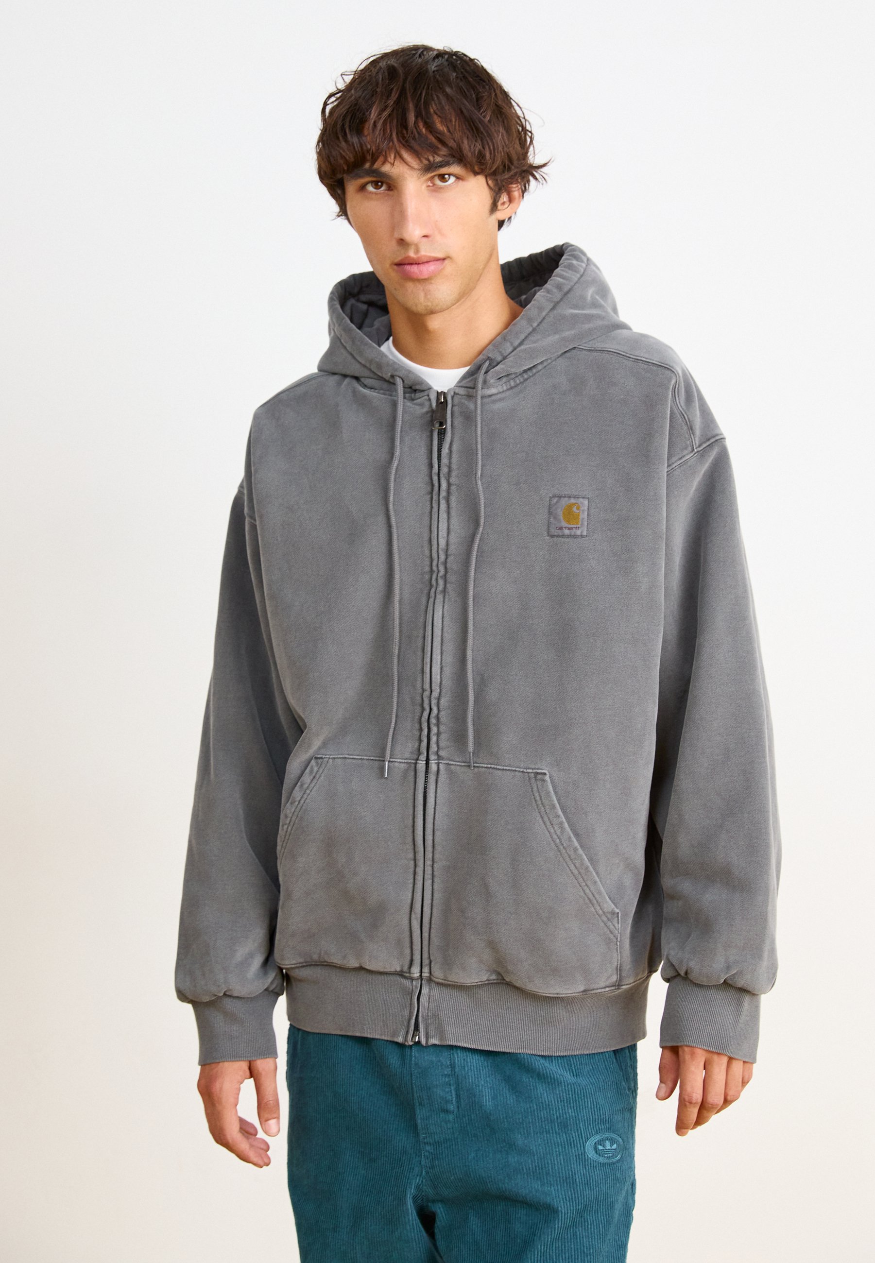 Felpa Con Cappuccio J.Crew Grigia Taglia S - Nuova Con Etichette - Cotone Spugna Scollo A V