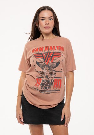VAN HALEN WORLD INVASION - Print T-shirt - pink