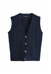 Next CABLE - REGULAR FIT - Vestă - blue navy