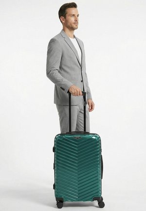 Redolz, ESSENTIALS 18 2.0 4 ROLLEN TROLLEY M 66 CM MIT DEHNFALTE UNISEX - Trolley - metallic-green shiny