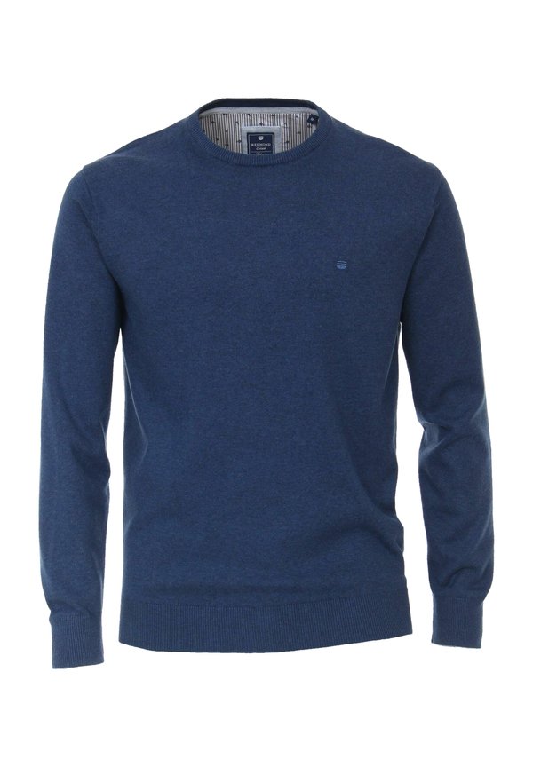 RUNDHALS - Strickpullover - blau