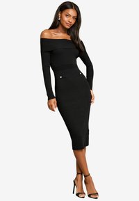 Lipsy BUTTON DETAIL - Rochie tip creion - black