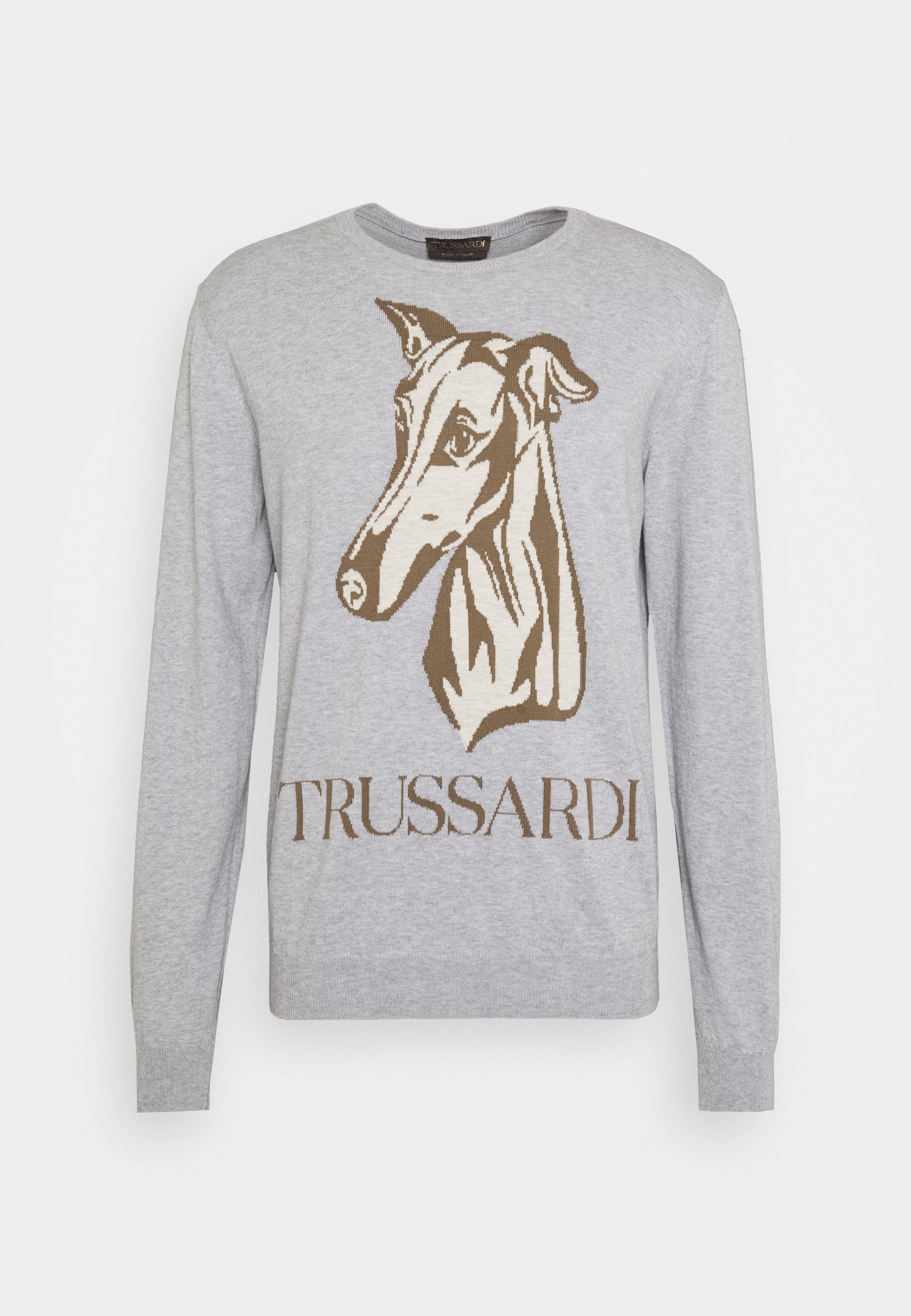 Trussardi SWEATHER ROUNDNECK PURE COTTON Trui melange Trussardi SWEATHER ROUNDNECK PURE COTTON Trui melange