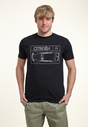 CITROEN DIAGRAM TOP VIEW - Print T-shirt - navy blue