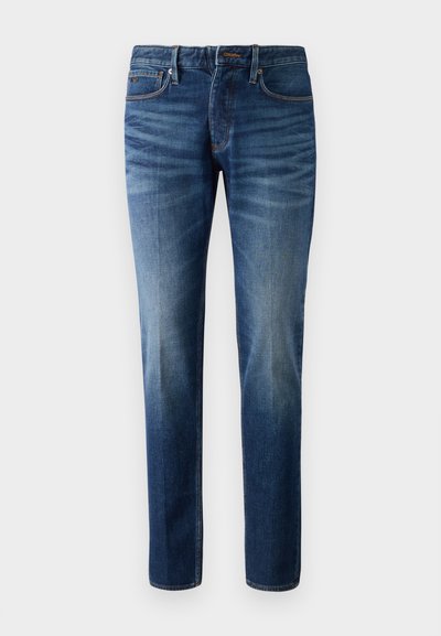 Emporio Armani Pieguloša piegriezuma džinsi - denim blu