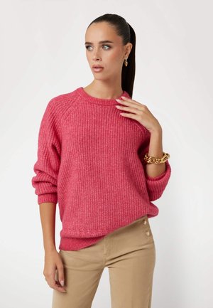 RUNDHALSAUSSCHNITT  - Pullover - rose