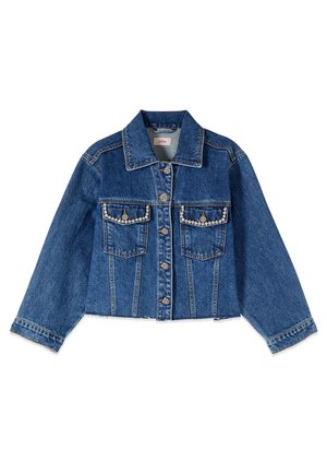 Oltre, GIUBBOTTO BOXY CON CASTONI - Chaqueta vaquera - blu
