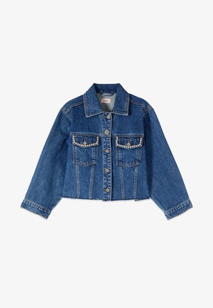 Oltre, GIUBBOTTO BOXY CON CASTONI - Chaqueta vaquera - blu