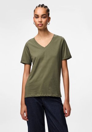T-shirt - bas - deep lichen green