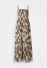 Onlelena life s/s wrap midi dress ptm Black bali tie dye