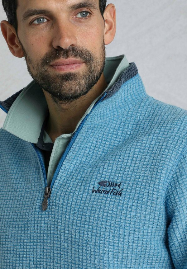 NEWARK 1/4 ZIP GRID WASHED - Fleece jumper3
