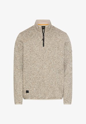 camel active, STRICK TROYER IN MELIERTER OPTIK - Striktrøje - desert