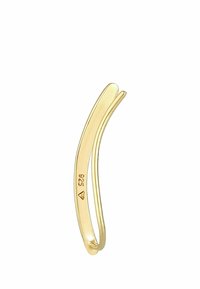 Goldfarbener Haarkamm mit zwei längeren, gebogenen Zinken. Hat eine glatte Oberfläche und ist mit "925" für den Sterlingsilbergehalt gekennzeichnet.