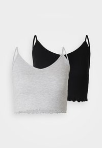 Even&Odd 2 PACK - Top - black/light grey
