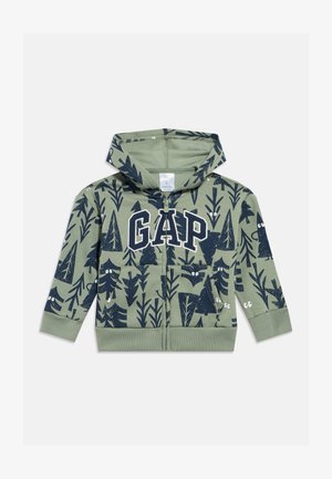 LOGO TODDLER BOY - Užtrauktuku užsegamas treningas - gasoline green