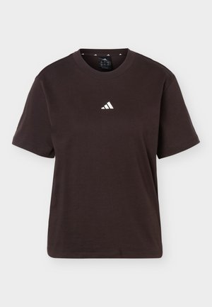 adidas Sportswear, ESSENTIALS SMALL LOGO - T-Shirt basic - aurora coffee/ivory