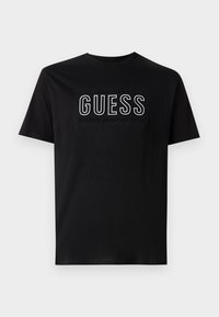 EMBOSSED LOGO TEE - Potiskana majica - jet black