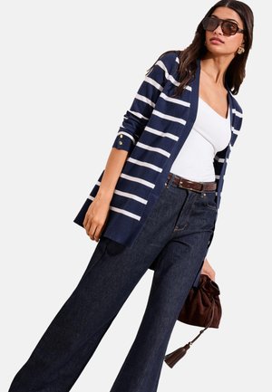 Friends Like These, REGULAR FIT - LONGLINE CARDIGAN . - Kardigan - navy stripe