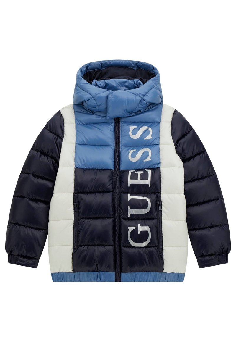 Guess COLOR-BLOCK OPTIK LOGO - Zimná bunda - mehrfarbig grundton blau