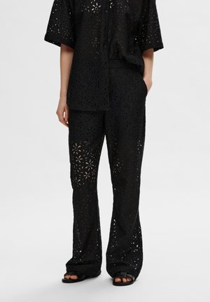 SLFKAROLA FLARED - Trousers - black