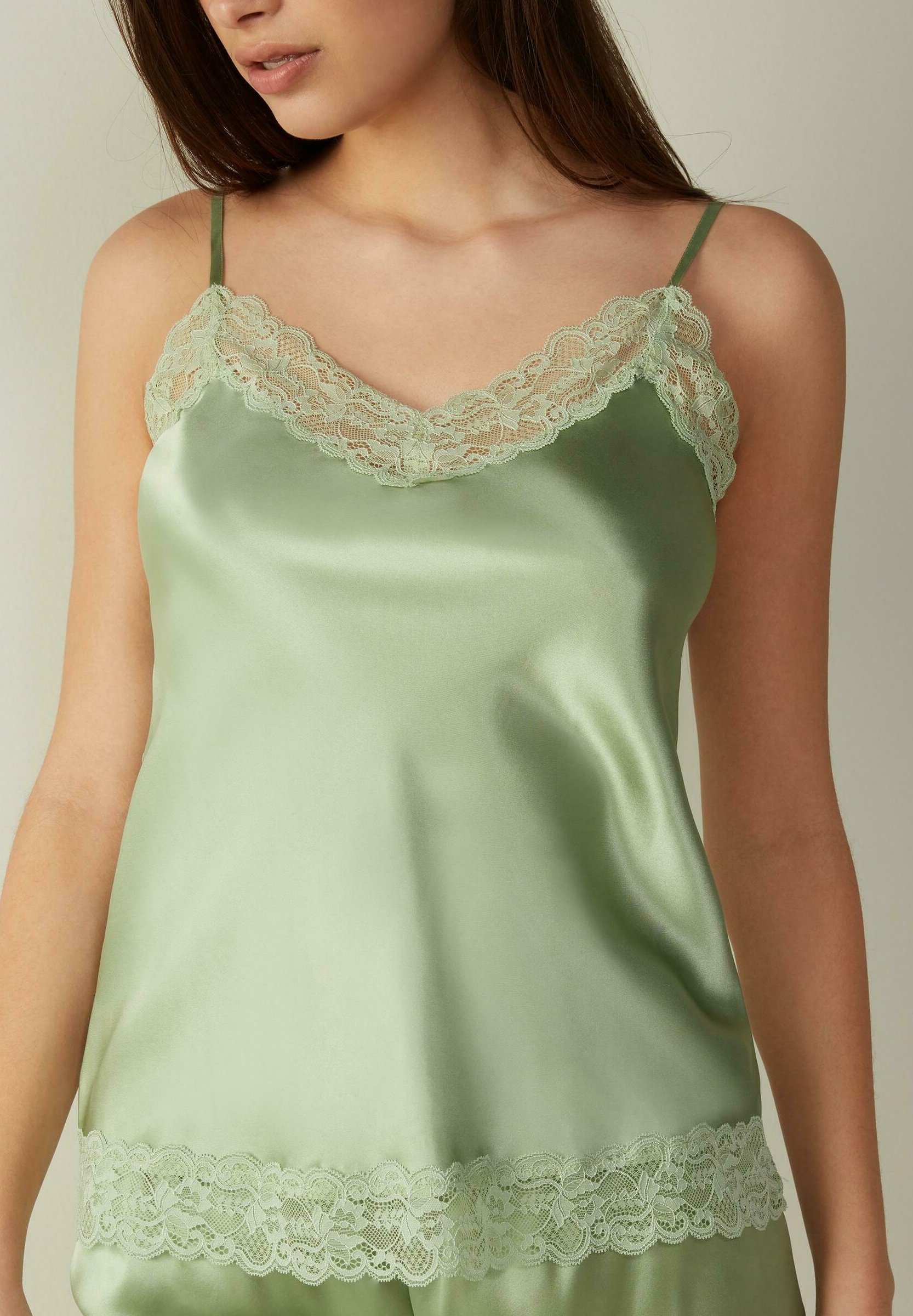 Pigiami Donna Intimissimi Pantaloncini Seta Satin Seta Pigiama