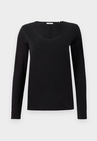 LONG SLEEVE V NECK - Ilgarankovis viršutinės dalies drabužis - black