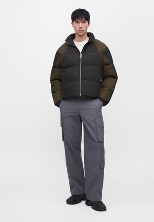 Han Kjøbenhavn, CHECKED PUFFER JACKET UNISEX - Зимно яке - midnight navy
