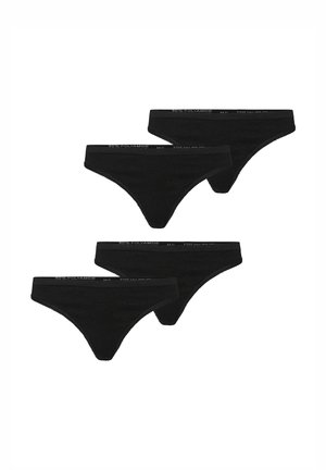 Vero Moda 4ER-PACK NAHTLOSE SLIP TANGA BASIC THONG UNTERWÄSCHE - Tanga - schwarz
