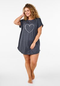 Zizzi Camicia da notte - black mel w powerful