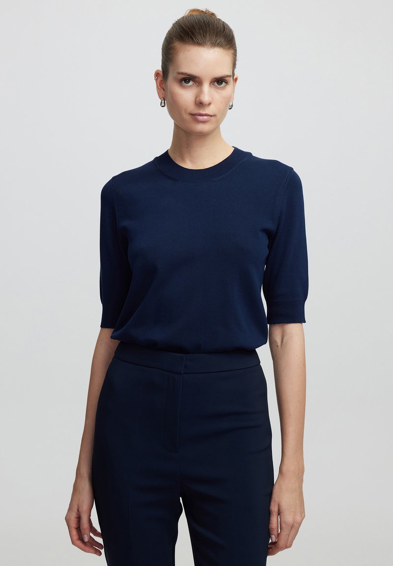 Ipekyol REGULAR FIT - T-shirt basic - navy