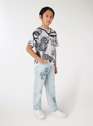 Terranova, STAMPA GRAFFITI ALL-OVER - T-shirt con stampa - bianco ottico