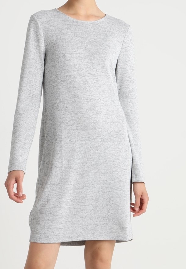 Vero Moda Stickad klänning - mottled light grey
