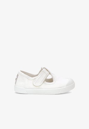 Pisamonas, PEPITOS BAREFOOT LONA LAVADA NIÑOS - Sko med burretape - blanco
