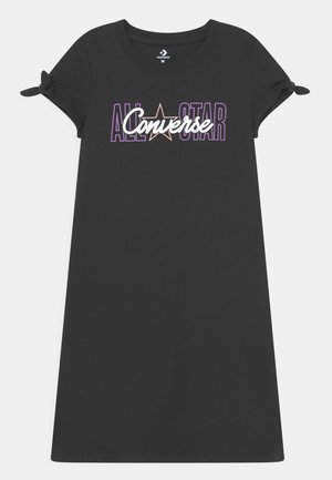 GRAPHIC DRESS - Jersey dress - black