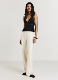 Calliope STRAIGHT  - Pantalon classique - var ecru chiaro