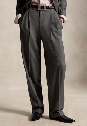 Polo Ralph Lauren WOOL-BLEND BACALL PANT - Hlače - med grey melange