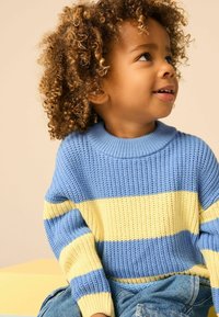 Next CREW NECK - Neule - yellow blue stripe