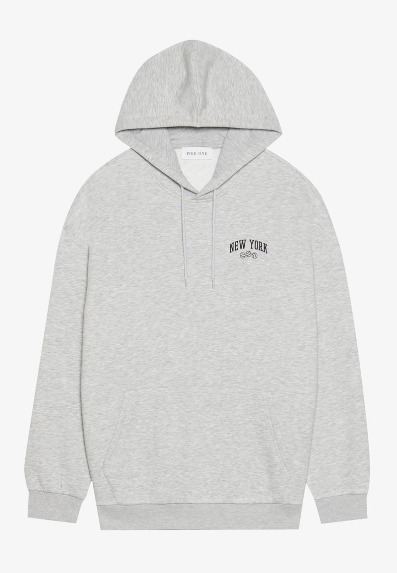 Pier One Hoodie lichtgrijs gemêleerd
