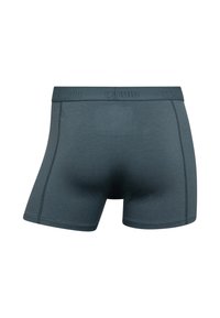 Herre boxer shorts i mørkegrå stof, med en logoet elastisk talje og flade sømme for komfort og fleksibilitet.