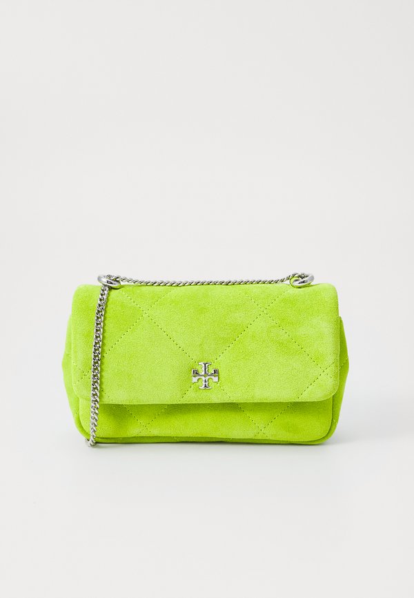 KIRA DIAMOND QUIL MINI FLAP BAG - Cross body bag - bitter lime