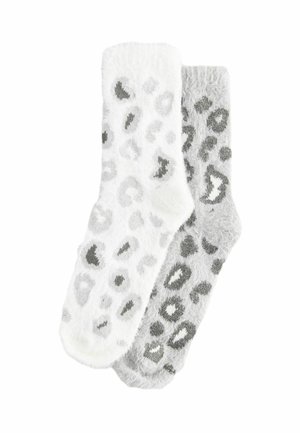 2 PACK - Strømper - white grey animal