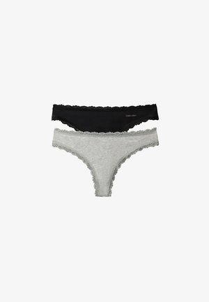 Calvin Klein Underwear, 2 PACK - Tangá - black/grey heather