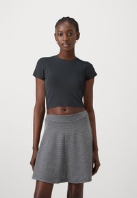 Hollister Co. CREW 3 PACK - T-shirt basic - bright white/heather/casual black